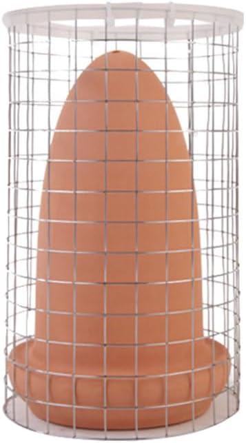 UPKOCH Ceramic Spawning Cone with Isolation Cage for Discus Angelfish, Aquarium Breeding Cave Bucket for Fish Egg Hatching Care