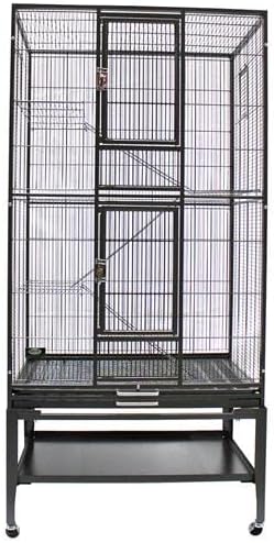 Congo Cage & Starter Package for Sugar Gliders - Includes Durable Cage, Exercise Wheel, Healthy Food Assortment, Water Bottle, Food Dishes & Nest Pouch