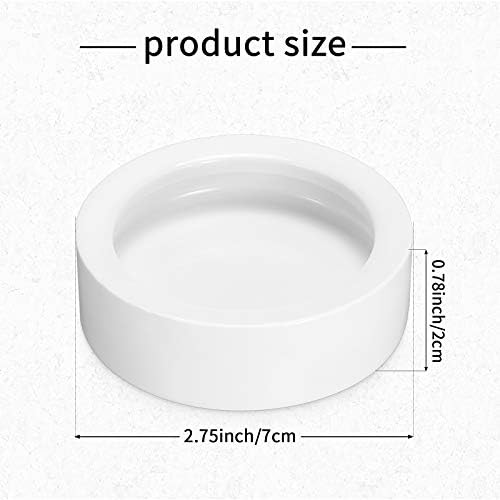 Meanplan 4 Pcs Reptile Bowl Food Dish Reptile Water Food Feeding Dish Ceramic Worm Pet Bowl Anti Escape Feeder for Lizard Anoles Chameleon Bearded Dragon Hermit Crab(2.71 Inch)