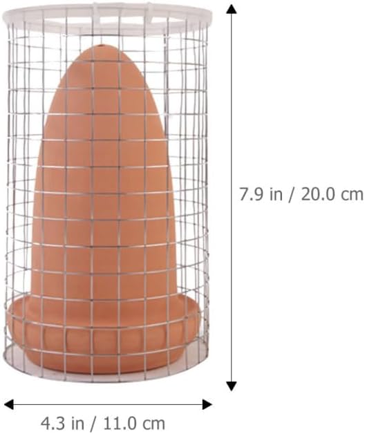 UPKOCH Ceramic Spawning Cone with Isolation Cage for Discus Angelfish, Aquarium Breeding Cave Bucket for Fish Egg Hatching Care