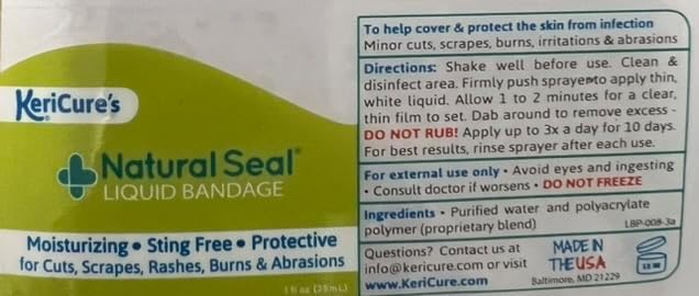 Natural Seal and Tough Seal Spray on Liquid Bandage Products for People and Pets Combo Pack, 2 Pack, One for you and one for your pet, Combine and Save, Sting Free Spray on Bandage, No Harsh Chemicals