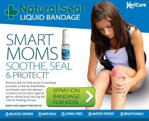 Kids Natural Seal Liquid Bandage Spray - 1oz Moisturizing Nanopolymer Barrier Spray for Custs & Scrapes - Sting Free Protection & Quick-Healing Formula - Mom-Invented - Made in USA