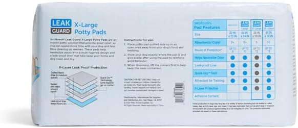 So Phresh by Petco X-Large Leak Guard Quilted Potty Pads Count of 50
