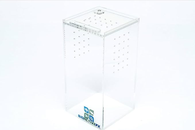Acrylic Terrarium – Magnetic Mini & Nano Enclosures for Reptiles, Amphibians, Invertebrates, Tarantulas, Scorpions, Frogs, Geckos & Exotic Pets (3 x 3 x 6 inches, 0.23 Gallon)