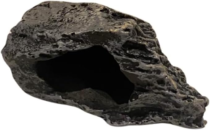 Aquarium Decoration Betta Fish Cave Fragata Ornaments Resin for Freshwater and Saltwater Tanks (Natural Stone)