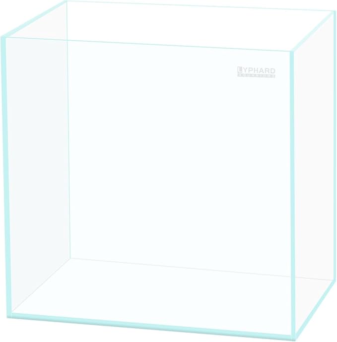 LYPHARD AQUARIUMS Tall Rimless Aquarium 3 Gallon, Ultra Clear Low Iron Nano Fish Tank for Betta, L7.9×W7.9×H11.8 Glass Thickness 5mm with EVA Foam Leveling Mat