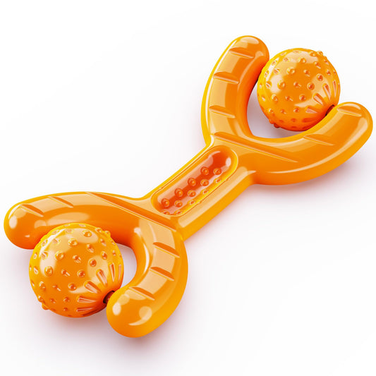 fanward Dog Toys for Aggressive Chewers - Tough Dog Toys Indestructible Dog Toys for Medium/Large Breed Interactive Dog Toys for Boredom Dog Bones Toy to Keep Them Busy Real Milk Flavor