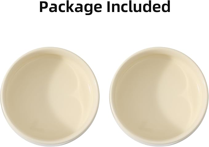 Havniva Cat Bowls Set of Two, 6.1” Ceramic Cat Food and Water Bowls | Cat Food Bowls Whisker Friendly, Non-Slip Base, Food-Grade Ceramic, Wide Opening, Dishwasher Safe, Cat Bowls for Indoor Cats