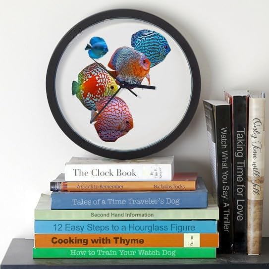CafePress Discus Fish 10" Wall Clock for Livingroom, Kitchen, or Office
