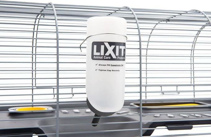 Lixit Wide Mouth BPA-Free Cage Water Bottles for Rabbits, Ferrets, Guinea Pigs, Rats, Chinchillas, Hamsters, Mice, Hedgehogs, Gerbils and Other Small Animals. (Translucent, 8 Ounce)