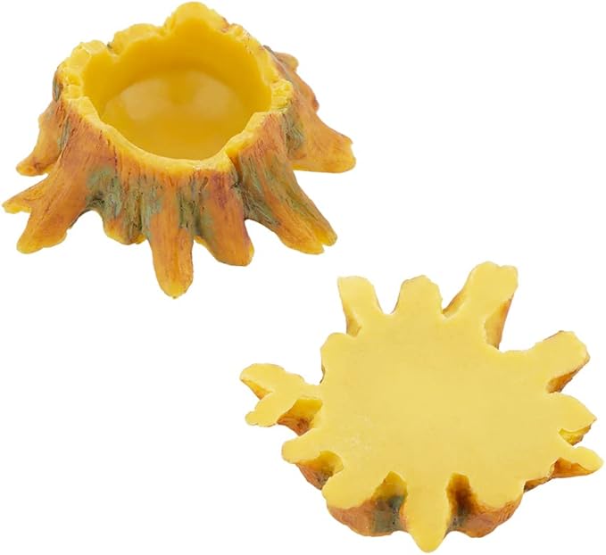 4 Pcs Spider Small Water Bowl, Mini Resin Dish for Tarantula Scorpion Millipede Spider Tiny Reptiles (Tree Root Shape)