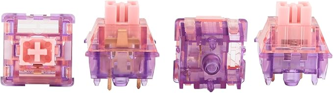 EPOMAKER Gaming Keyboard Switches, 35 PCS, Linear/Tactile Switch, 5-Pin Pre-Lubed Switch, Creamy Switches, Compatible with MX Keycaps for Mechanical Keyboard (Flamingo, Linear)