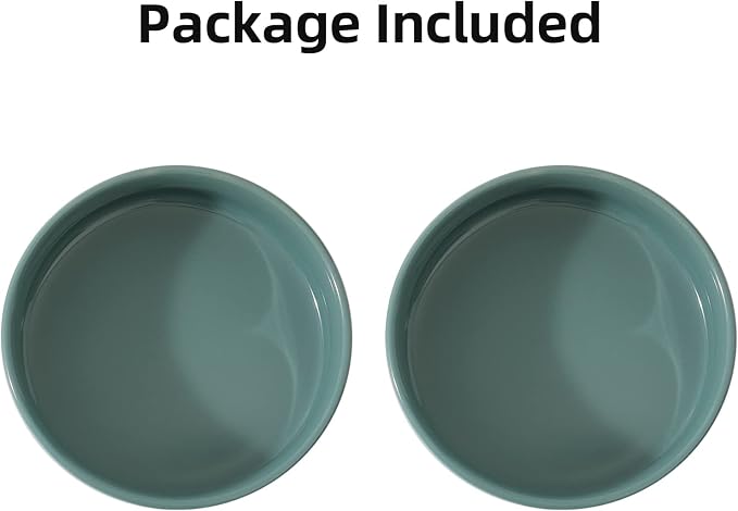 Havniva Cat Bowls Set of Two, 6.1” Ceramic Cat Food and Water Bowls | Cat Food Bowls Whisker Friendly, Non-Slip Base, Food-Grade Ceramic, Wide Opening, Dishwasher Safe, Cat Bowls for Indoor Cats