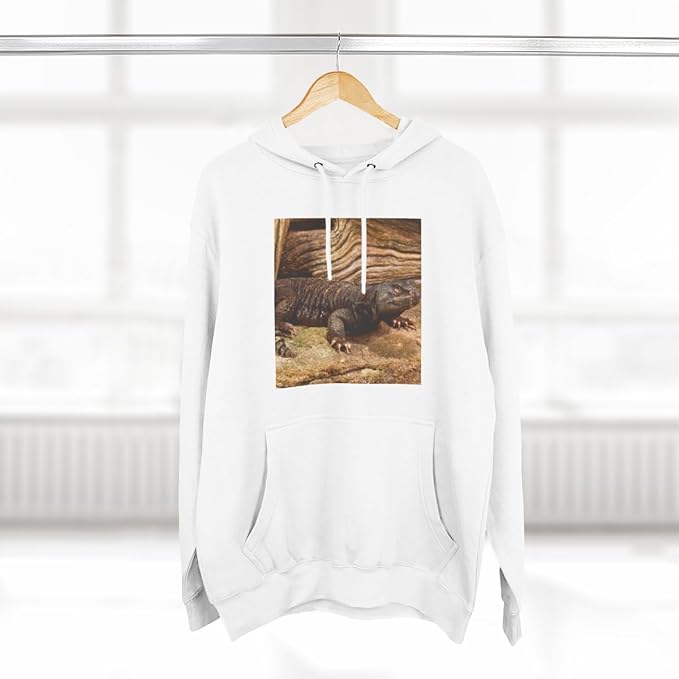 3dRose Mali Uromastyx lizard, Native to Northern Africa - NA02 DNO0815 - David Northcott Three-Panel Fleece Hoodie White/S