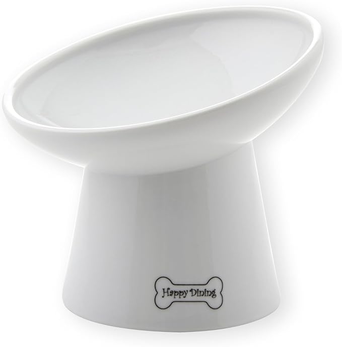 Necoichi Raised Dog Food Bowl, 15° Tilted (Dog, Extra Wide Tilted)