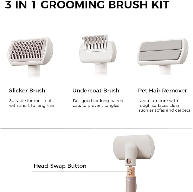 VOOCOO Self Cleaning Slicker Brush, A Complete Grooming Tool, Deshedding Undercoat and Hair Removal for Dogs and Cats, Safe and Gentle on Pets Skin, Easy Pet Hair Removal.