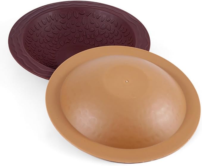 Turtle Bathing Pool Small for Reptiles & Amphibians - Resin Water Dish & Feeding Bowl with Gentle Slope - Safe for Turtles, Lizards, Frogs, Snakes (Yellow)