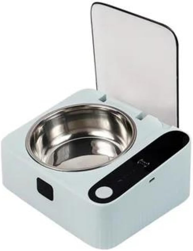 Automatic Pet Feeder with Motion-Sensor Activated Auto-Open Lid,Dustproof Stainless Steel Feeding Bowl Station for Cats and Small Dogs, Maintains Pet Food Freshness for Longer Time