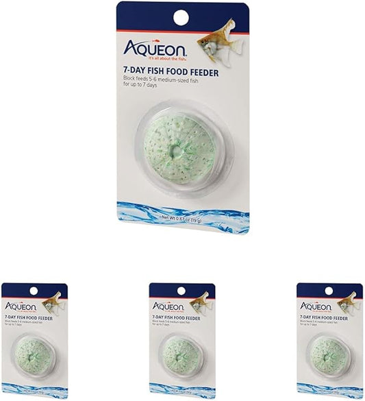 Aqueon 7 Day Vacation Feeder Slow- Release Fish Food for Tropical Fish - 4 Pack