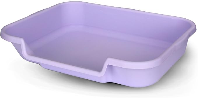 Bunny Go Here Rabbit Litter Box by Kit's Pet Pans Storybook Lavender Color Great for Ferrets Too! USA Made and 100% Warranty.