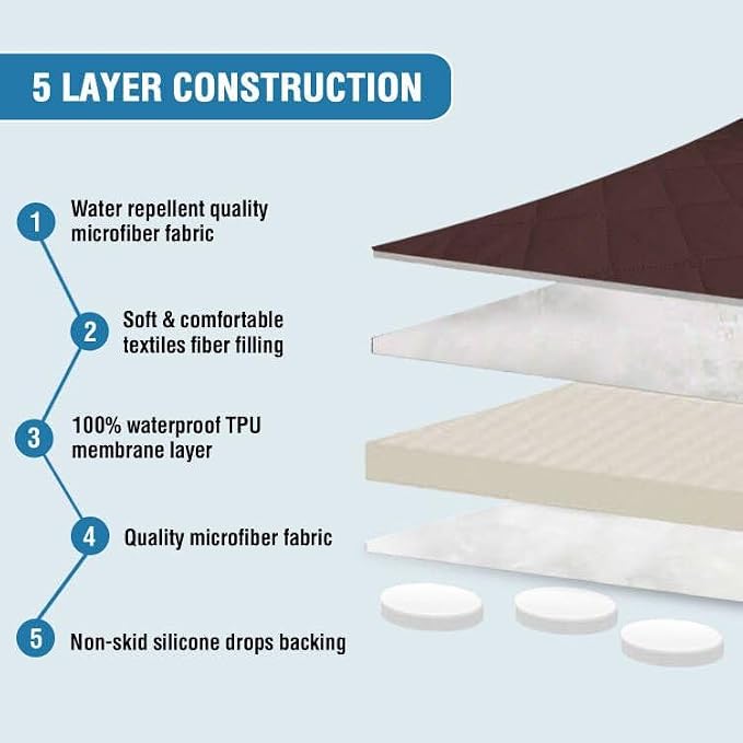 H.VERSAILTEX Sofa Slipcover Sofa Cover 100% Waterproof Couch Cover with Elastic Straps Furniture Protector for Pets Kids Children Dog Cat(Oversized Sofa, Chocolate)