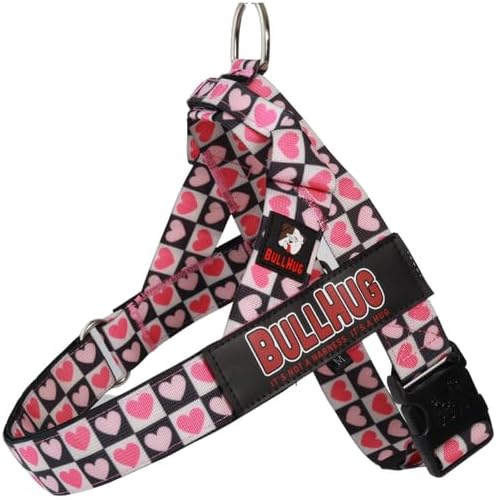 Adjustable Dog Harness– No Pull, No Choke – for English Bulldogs, French Bulldogs, Pugs & Broad-Chested Breeds – Easy, Safe Walks (Check, Large)