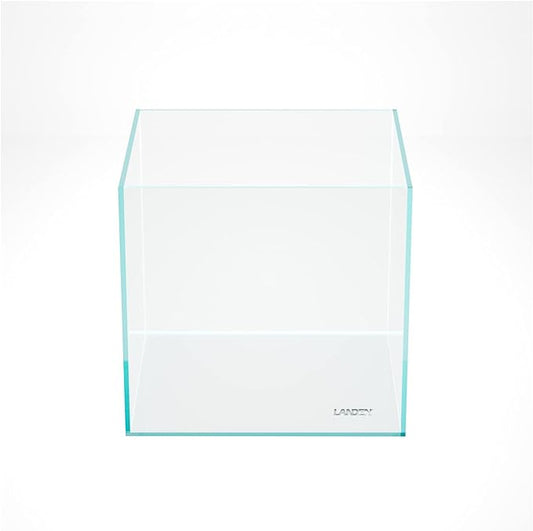 Landen 30C 6.6 Gallon Rimless Low Iron Aquarium Tank, W11.8×D11.8×H11.8 in(30x30x30cm) 5mm Thickness with Nano Foam Leveling Mat Included