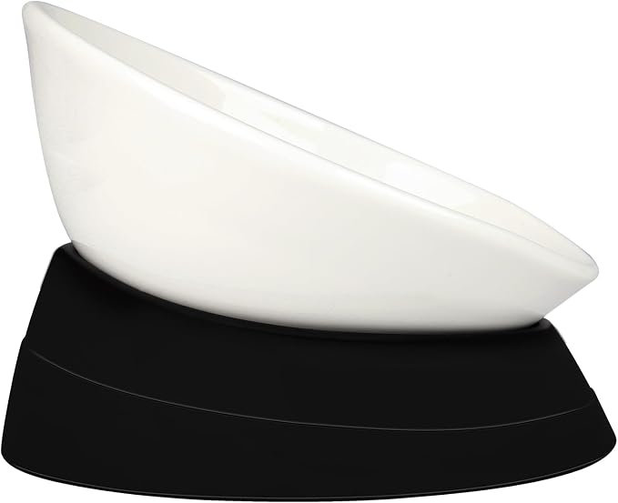 Bulldog Bowl Anti-Slip Dog Cat Dish Detachable Rubber Dog Bowl Pet Sterile Tilted Pet Feeder Slope Base