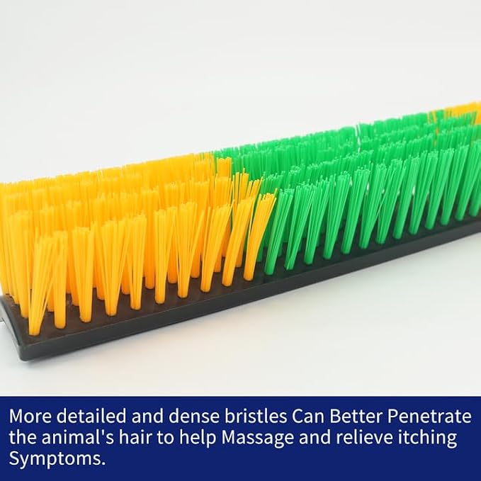 Livestock Scratch Brush Animal Back Scratching Brush for Cow | Livestock Grooming Brush Farm Animal Scratcher Livestock Itch Reliever Farm Mount‑able Brush Animal Self‑Groomer