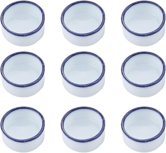 9 Pcs Spider Micro Water Bowl Tarantula Mini Ceramic Dish for Tarantula Spider Millipede Tiny Bugs (Small Size: 0.86" D, 0.43" H)