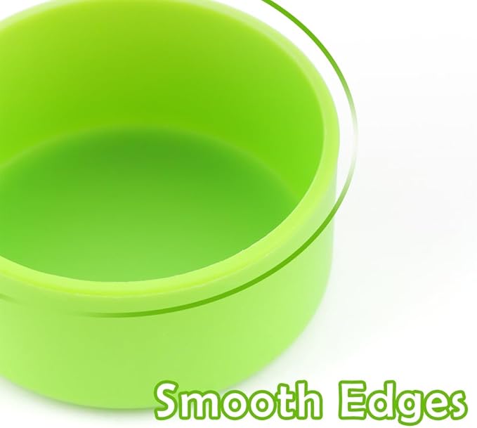 10 Pcs Tarantula Micro Water Bowl Small Reptile Food Dish Feeding Bowl for Spider Gecko Lizard Horned Frog Turtle (Green)