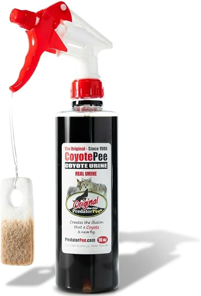 PredatorPee 100% Coyote Urine Kit, Territorial Marking Scent Kit, Creates Predator Presence Illusion for Deer Raccoons Groundhogs Rats, Outdoor Yard Garden Perimeter Setup