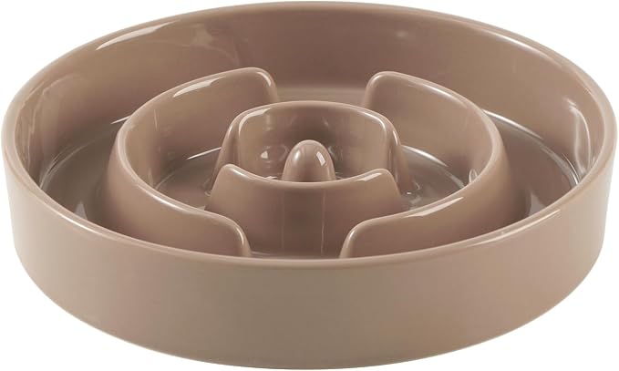 Havniva Dog Bowls Slow Feeder, Ceramic Slow Feeder Dog Bowls for Fast Eater | 1.2 Cups Dog Food Bowl Puzzle Feeder, Slow Feeding Bowls for Small & Medium Breed, Non-Slip Base, Anti-Choking