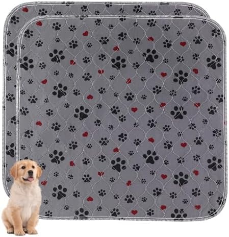 Washable Pee Pads for Dogs,2 Pack Extra Large 72"x72" Super Absorbent Reusable Puppy Pads,Non-Slip 100% Waterproof Dog Pee Pads,Pet Training Pads for Couch, Crate,Potty Training,Floor
