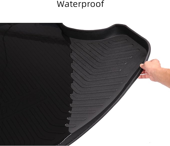 Yakitoko All Weather Cargo Liners for 2018-2024 Chevrolet Equinox and GMC Terrain Standard Cargo Mats Trunk Mat TPE Black