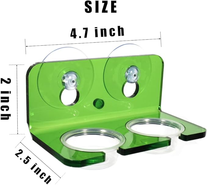 Crested Gecko Feeding Ledge with 10 Pcs 0.5oz Bowls, Reptile Food Cups and Water Dish fit Chameleon Lguana Lizards
