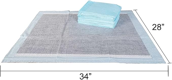 BV Charcoal Puppy Pads XL 320 Count 34"x28" - Leak-Proof Pee Pads for Dogs with 6-Layer Absorbent Design & Built-in Attractant - Dog Pad Extra Large with Charcoal for Odor Control - for Large Dogs