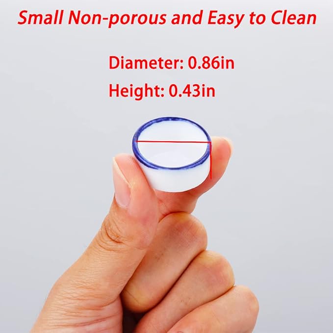 10 Pcs Spider Micro Water Bowl Mini Ceramic Dish for Tiny Reptile Spider Millipede Tarantula (Small Size: 0.86" D, 0.43" H)
