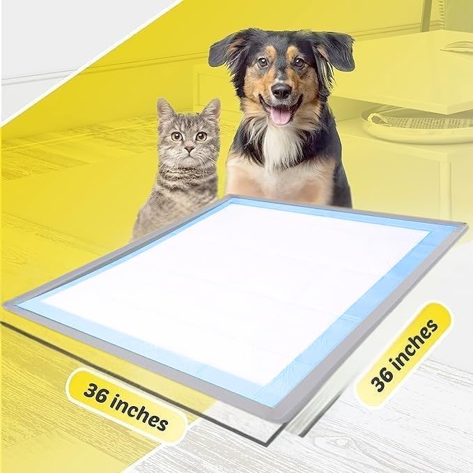 Dog Pee Pad Holder - Fits Up to 36” x 36” Pee Pad - 1 Pack - Light Grey | Stable Grip, Soft Edges, Quick Wipe Silicone Surface, Dog Pad Holder for Indoor Flooring Protection