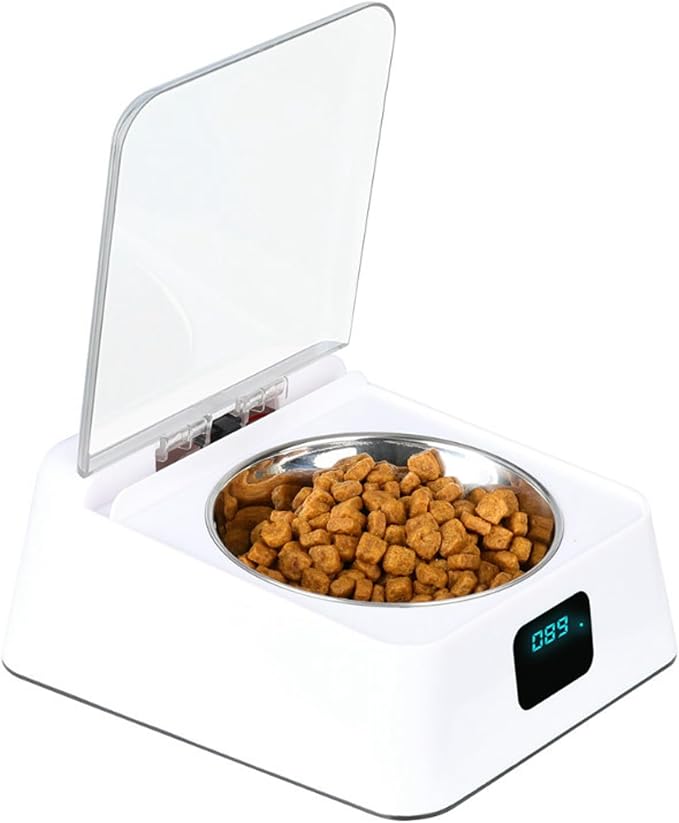 Removable Automatic Cat Feeder, Infrared Automatic Sensor Switch Cover with Transparent Lid, Proof Smart Automatic Pet Feeder for Cat, Camping, Wet Food