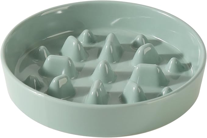 Havniva Dog Bowls Slow Feeder, Ceramic Slow Feeder Dog Bowls for Fast Eater | 1.6 Cups Dog Food Bowl Puzzle Feeder, Slow Feeding Bowls for Medium Breed, Non-Slip Base, Anti-Choking