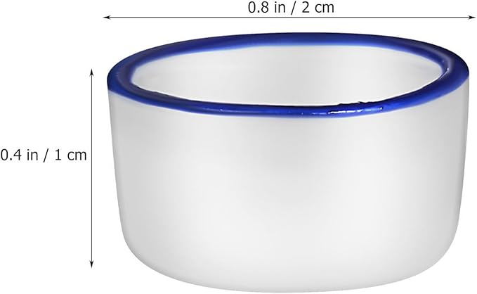 12pcs Small Ceramic Reptile Water Bowls Mini Terrarium Basins and Crawling Pets Reptile Tank Drinking Dishes Pet Habitat Accessories