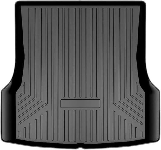 Mixsuper Custom Fit Rear Cargo Liner for Tesla Model S 2012-2020 All Weather Trunk Liner Cargo Mat Black (Not Fit 2021 Tesla Model S Plaid/Long Range)