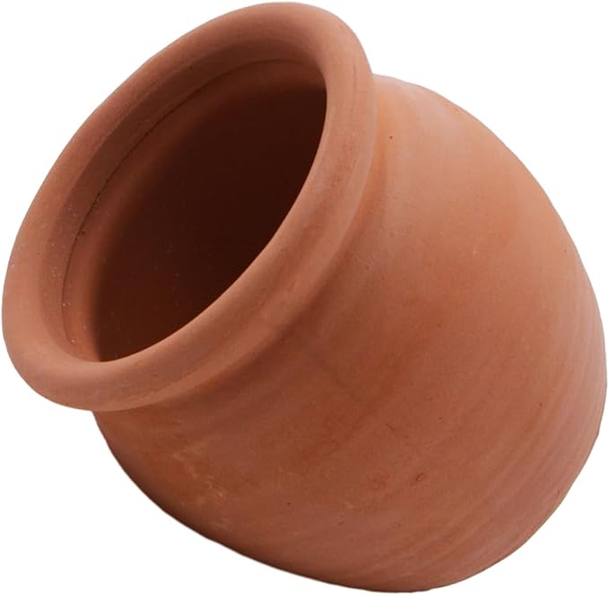 AnRui Betta Fish Tank Decor Ceramic Jar Aquarium Accessories Decorations Cute Clay Pot Hideout Cave Ornaments for Small Fish, Shrimp, Cichlid to Play Hide Breed, Large
