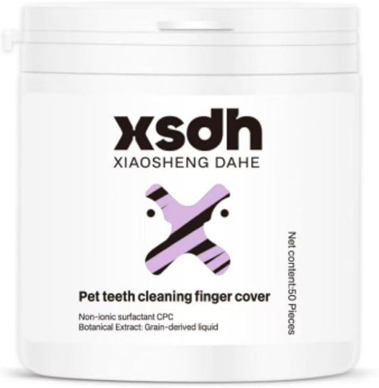 Dog Dental Wipes for Dogs & Cats – Dog Teeth Cleaning Wipes, Finger Toothbrush for Dogs, Removes Plaque & Tartar, Dog Breath Freshener, Dental Care Wipes, Pet Dental Care