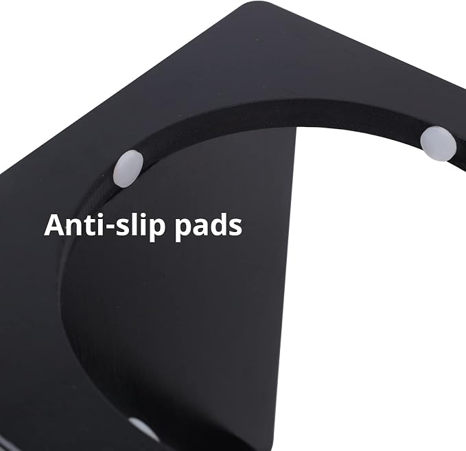 HTB Elevated Dog Bowl Stand with 2 Stainless Steel Bowls-14 H X-Large Black | Raised Dog Bowl Stand, 14"tall, 48 Oz Bowls, for Large Sized Dogs, Pet-safe, Solid Bamboo