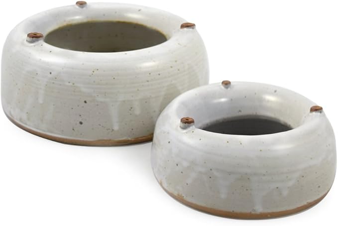 American Made Heavy-Weight Splash-Reducing Stoneware Water Bowl (48oz) | For Cats and Small Dogs