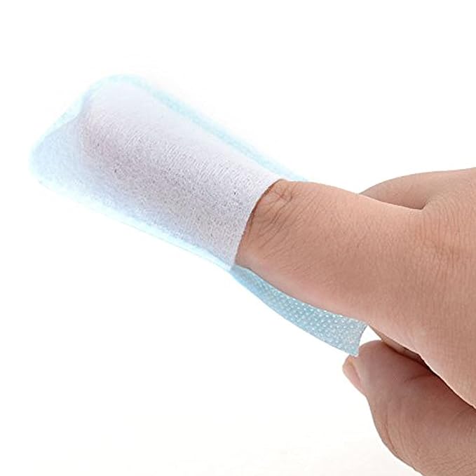50Pcs Finger Cleaning Teeth Wipes Disposable Non-Woven Fabric Soft Gauze Infant Finger Clean Oral Toothbrushes Whitening