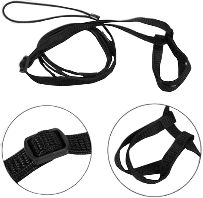 Adjustable Birds Harness and Leash Parrot Harness Leash Training Supplies Pet Anti-bite Outdoor Flying Rope for Conures Budgerigar Lovebird Cockatiel Mynah (S, Black)