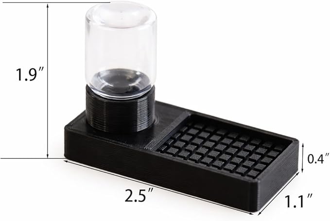 Jumping Spider Water Dispenser Jumping Spider Enclosure Accessories Suitable for Tarantulas, Praying Mantises,and Other Small Animal Enclosure Accessories (Black)
